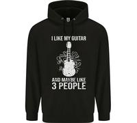 I Like il Mio Chitarra E 3 Persone Rock N Rotolo Uomo Felpa