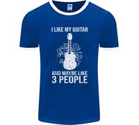 I Like il Mio Chitarra E 3 Persone Rock N Rotolo Uomo Ringer Fotl