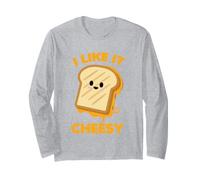I Like It Cheesy Funny Grilled Cheese Maglia a Manica