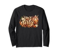 I Like It Dirty Dirty Soda Lover, Design in Oro Marrone Maglia a Manica
