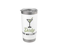 I Like It Dirty Funny Dirty Martini Bicchiere Drink Happy Hour Bicchiere termico in acciaio inox doppia parete
