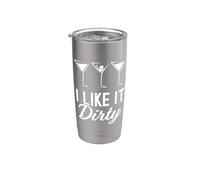 I Like It Dirty Funny Dirty Martini Bicchiere Drink Happy Hour Bicchiere termico in acciaio inox doppia parete