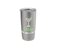 I Like It Dirty Funny Dirty Martini Bicchiere Drink Happy Hour Bicchiere termico in acciaio inox doppia parete