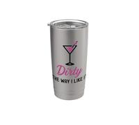 I Like It Dirty Funny Dirty Martini Bicchiere Drink Happy Hour Bicchiere termico in acciaio inox doppia parete