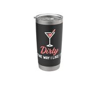 I Like It Dirty Funny Dirty Martini Bicchiere Drink Happy Hour Bicchiere termico in acciaio inox doppia parete