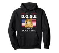 I Like It Doge-Y Style I like it Dogey D.O.G.E. DOGE US Flag Felpa con Cappuccio