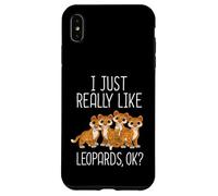 I Like Leopards Lover Kids Wild Cat Leopard Custodia per iPhone XS Max