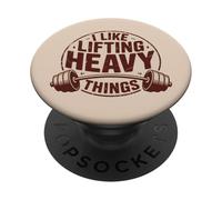 I Like Lifting Heavy Things Vintage Gym Powerlifting Grafica PopSockets PopGrip Adesivo
