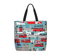 I Like London Borsa A Spalla Impermeabile Borsa Per Il Trasporto Riutilizzabile Shopper Bag Per Viaggi Ufficio Lavoro