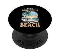 I Like Long Walks On The Beach Turista estivo PopSockets PopGrip Adesivo