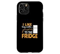 I LIKE long walks TO THE FRIDGE Funny Foodie Humor Custodia per iPhone 11 Pro