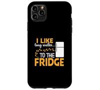I LIKE long walks TO THE FRIDGE Funny Foodie Humor Custodia per iPhone 11 Pro Max