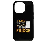 I LIKE long walks TO THE FRIDGE Funny Foodie Humor Custodia per iPhone 13 Pro