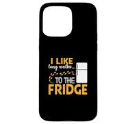 I LIKE long walks TO THE FRIDGE Funny Foodie Humor Custodia per iPhone 15 Pro Max
