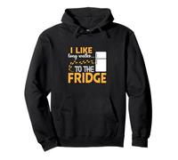 I LIKE long walks TO THE FRIDGE Funny Foodie Humor Felpa con Cappuccio
