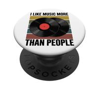 I Like Music More Than People PopSockets PopGrip Adesivo