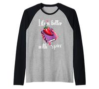 I Like My Books Spicy Romance Book Life is Better with Spice Maglia con Maniche Raglan