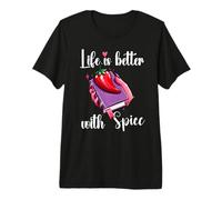 I Like My Books Spicy Romance Book Life is Better with Spice Maglietta Premium