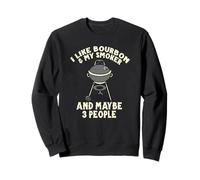 I Like My Bourbon And My Smoker Divertente Barbecue Bere Felpa