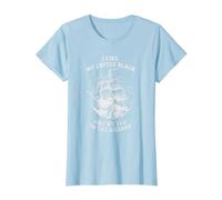 I Like My Coffee And Tea in The Harbor Funny Maglietta, Donna, Celeste, XXL