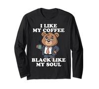 I Like My Coffee Black Like My Soul Maglia a Manica
