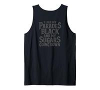 I Like My Parades Black And My Sugars Going Down Emo Goth Canotta