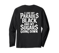 I Like My Parades Black And My Sugars Going Down Emo Goth Maglia a Manica