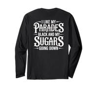 I Like My Parades Black And My Sugars Going Down Emo Goth Maglia a Manica