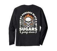 I Like My Parades Black And My Sugars Going Down Emo Goth Maglia a Manica