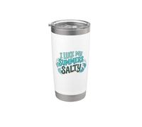 I Like My Summers Salty Beach Lover Ocean Cute Vacation Bicchiere termico in acciaio inox doppia parete
