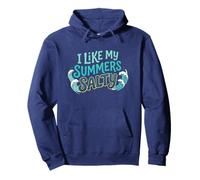 I Like My Summers Salty Beach Lover Ocean Cute Vacation Felpa con Cappuccio