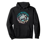 I Like My Weekends Salty Sea Turtle Beach Lover Felpa con Cappuccio