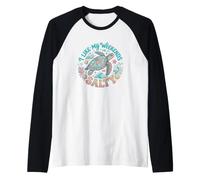 I Like My Weekends Salty Sea Turtle Beach Lover Maglia con Maniche Raglan