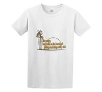 I Like Poetry Walks On The Beach And Poking Dead Funny Beefy Casual Round Neck T Shirt White 3XL