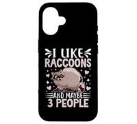 I Like Raccoons And Maybe 3 People Custodia per iPhone 16