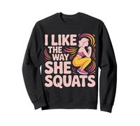 I Like The Way She Squats Gym Couple Husband Wife - Felpa