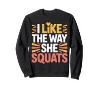 I Like The Way She Squats Gym Couple Husband Wife - Felpa