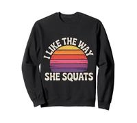I Like The Way She Squats Gym Couple Husband Wife - Felpa