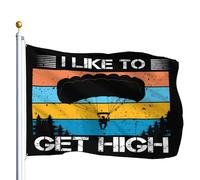 I Like To Get High Parachute Skydiver Bandiera Da Cortile 90X150Cm Durevole Divertenti Bandiera Da Esterno Bandiere Da Cortile Per Interni Camera Da Letto Celebrazione