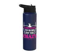 I Line Dance to Burn Off The Crazy Funny Line Dancing Stainless Steel Insulated Water Bottle