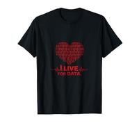 I Live for Data: Progettazione binaria di Numeri cardiaci Maglietta