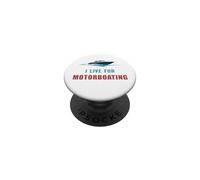 "I Live For Motorboating" Barca a vela Capitano Del Mare PopSockets PopGrip Adesivo