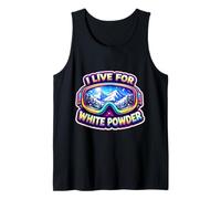 I Live for White Sci Polvere Sciatore Snowboard Snowboard Canotta
