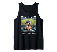 I Live Here Now Funny Pitbull Funny Baseball Field Meme Canotta