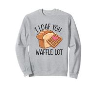 I Loaf You a Waffle Lot Divertente Gioco di parole, Waffle Lover Felpa