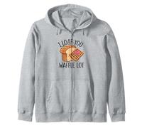 I Loaf You a Waffle Lot Divertente Gioco di parole, Waffle Lover Felpa con Cappuccio