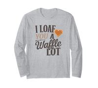 I Loaf You a Waffle Lot Divertente Gioco di parole, Waffle Lover Maglia a Manica