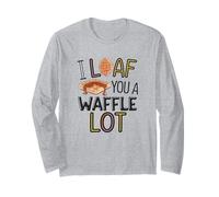 I Loaf You a Waffle Lot Divertente Gioco di parole, Waffle Lover Maglia a Manica