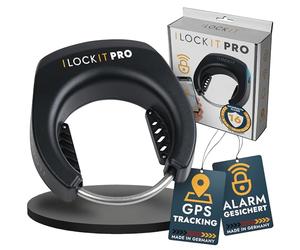 I LOCK IT Lucchetto Pro per bicicletta con allarme da 110 dB e GPS per | Lucchetto per telaio per biciclette e biciclette elettriche di alta qualità: Keyless Go, Auto Lock, sistema di espulsione dei