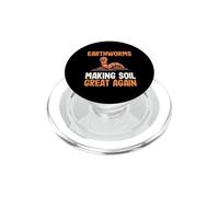 I lombrichi rendono il suolo di nuovo grande giardiniere agricoltore di vermi PopSockets PopGrip per MagSafe